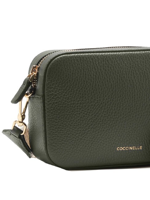 TEBE Shoulder bag in textured leather seaweed - Women’s Bags