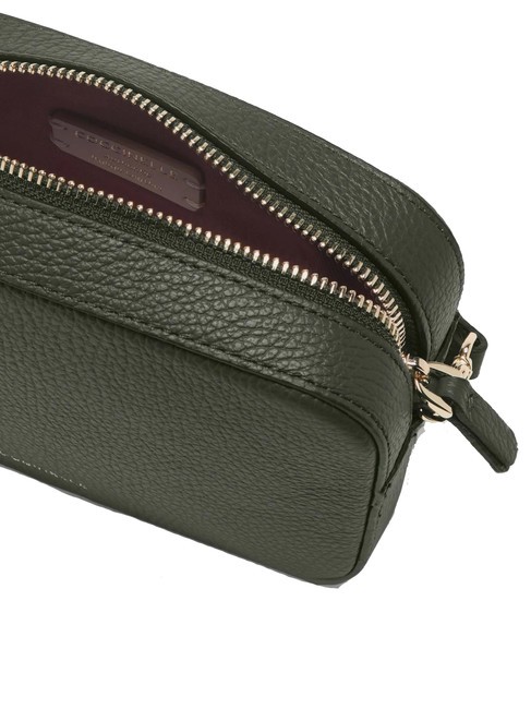 TEBE Shoulder bag in textured leather seaweed - Women’s Bags