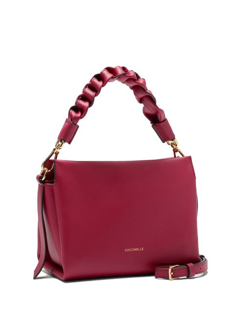 BOHEME GRANA DOUBLE Handbag, with shoulder strap, in leather sangria/skin - Women&rsquo;s Bags