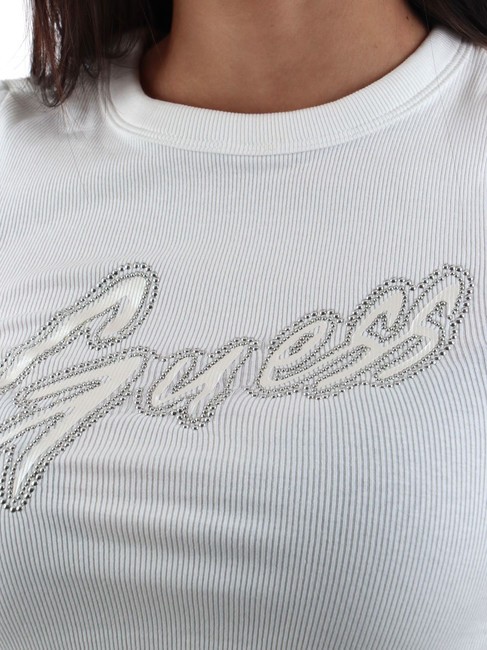 SS CN RIB LOGO Short-sleeved T-shirt purwhite - T-shirt