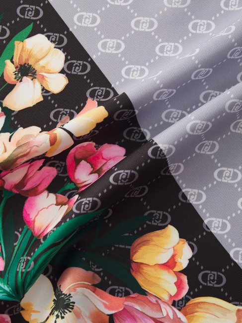 FLOWER CORNER Scarf BLACK - Scarves