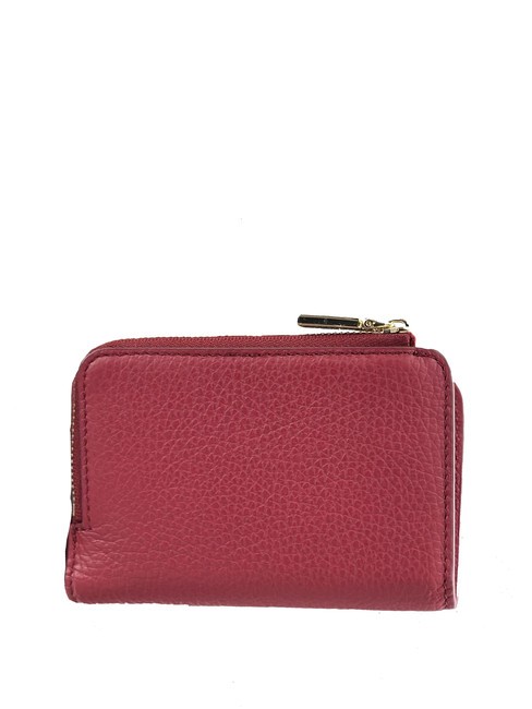 METALLIC SOFT Small leather wallet sangria - Women&rsquo;s Wallets