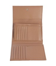 COCCINELLE METALLIC SOFT Hammered leather bifold wallet skin - Women’s Wallets - 2