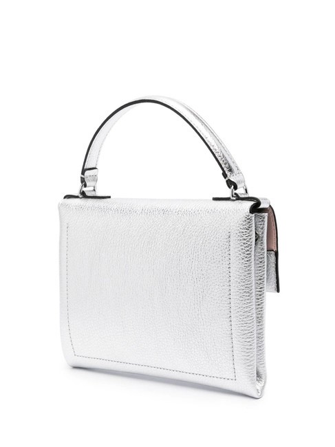 ARLETTIS Textured leather mini bag SILVER - Women&rsquo;s Bags