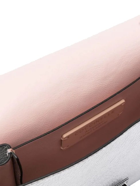 ARLETTIS Textured leather mini bag SILVER - Women&rsquo;s Bags