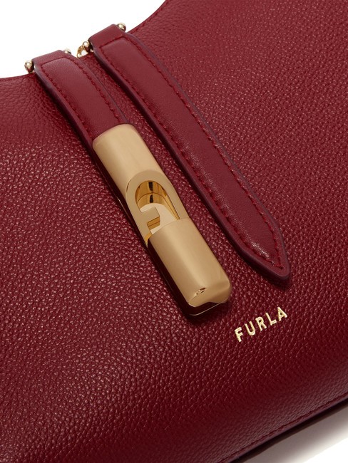 GOCCIA Hammered leather shoulder bag CHERRY d - Women’s Bags