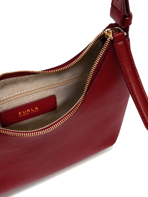 GOCCIA Hammered leather shoulder bag CHERRY d - Women’s Bags