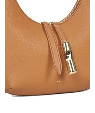 FURLA GOCCIA Hammered leather shoulder bag brandy - Women’s Bags - 4