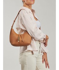 FURLA GOCCIA Hammered leather shoulder bag brandy - Women’s Bags - 6