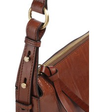 THE BRIDGE FEDORA Leather shoulder bag with flap BROWN - Women&rsquo;s Bags - 3