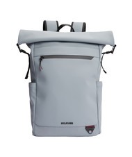 TOMMY HILFIGER TH SEASONAL Roll top backpack grey tar - Laptop backpacks - 3