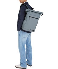 TOMMY HILFIGER TH SEASONAL Roll top backpack grey tar - Laptop backpacks - 6