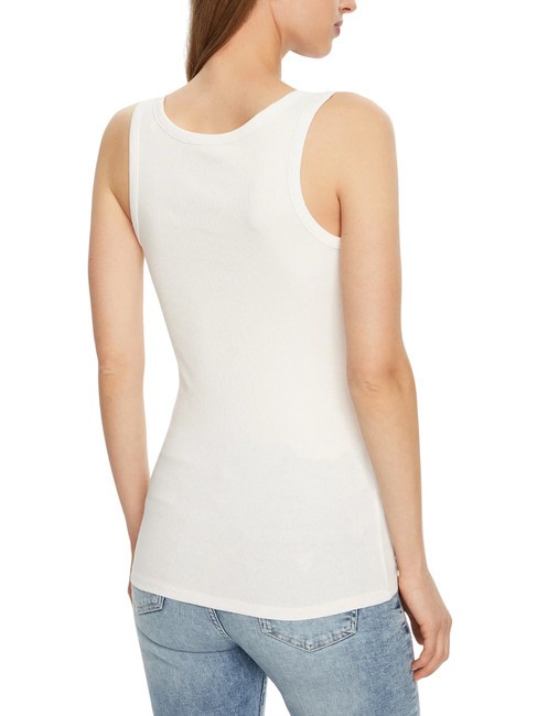 CHENILLE LOGO  Cotton top purwhite - T-shirt