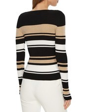 GUESS EVIE STRIPED  Striped shirt - Women's Sweaters