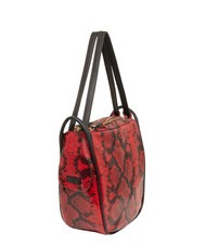 LESAC TRIO Python leather satchel backpack red python - Women’s Bags - 3
