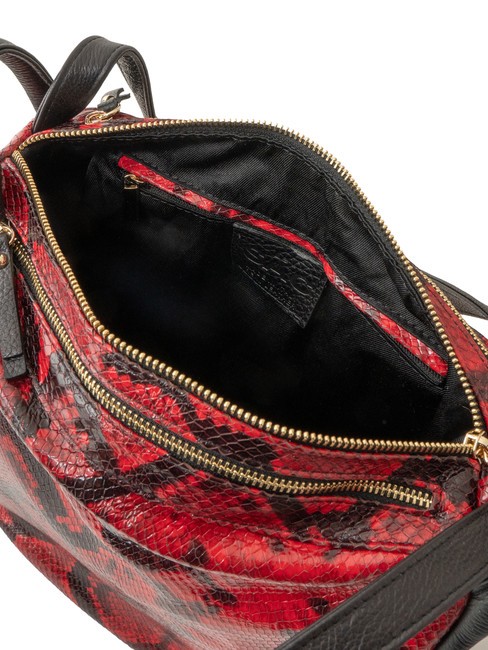 TRIO Python leather satchel backpack red python - Women’s Bags