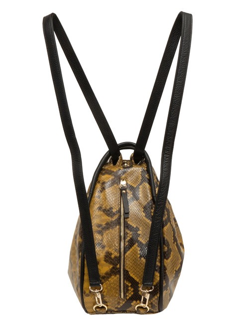 TRIO Python leather satchel backpack brown python - Women’s Bags