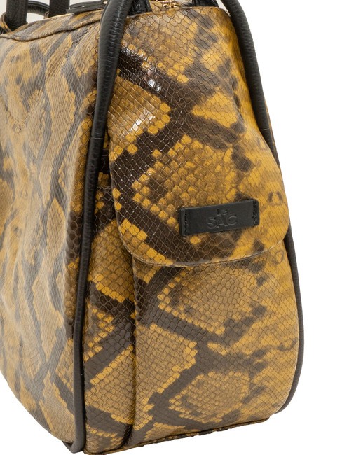 TRIO Python leather satchel backpack brown python - Women’s Bags