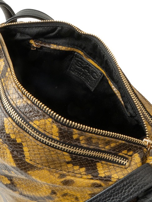 TRIO Python leather satchel backpack brown python - Women’s Bags