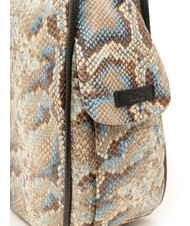 LESAC TRIO Python leather satchel backpack gray python - Women’s Bags - 7