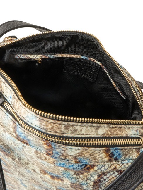 TRIO Python leather satchel backpack gray python - Women’s Bags