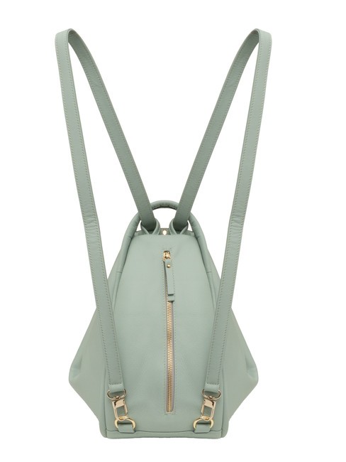 TRIO Nappa leather satchel backpack medium sage green - Women’s Bags