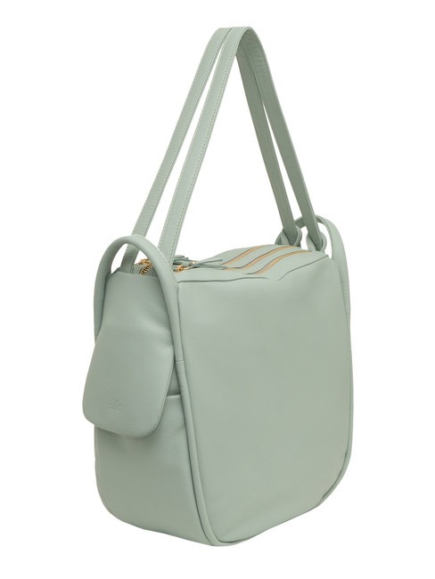 TRIO Nappa leather satchel backpack medium sage green - Women’s Bags