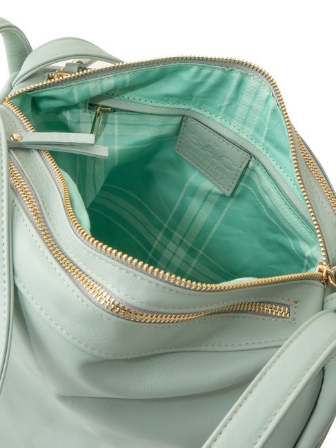 TRIO Nappa leather satchel backpack medium sage green - Women’s Bags
