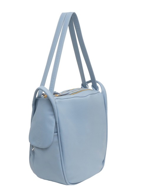 TRIO Nappa leather satchel backpack sky blue - Women’s Bags
