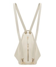 LESAC TRIO  Hammered leather satchel backpack white - Women’s Bags - 2