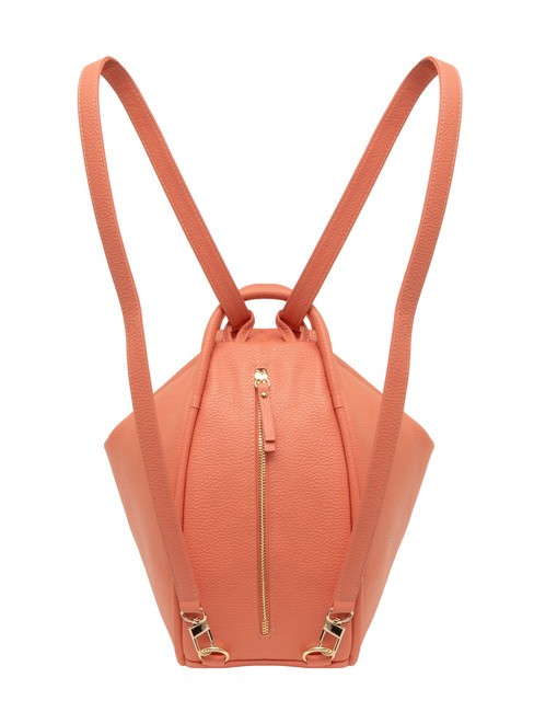 TRIO  Hammered leather satchel backpack salmon - Women’s Bags