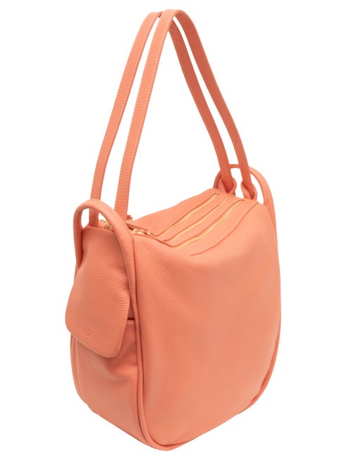 TRIO  Hammered leather satchel backpack salmon - Women’s Bags