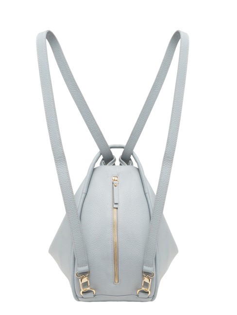 TRIO  Hammered leather satchel backpack powder blue - Women’s Bags