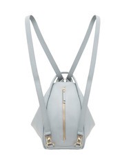 LESAC TRIO  Hammered leather satchel backpack powder blue - Women’s Bags - 2