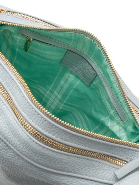 TRIO  Hammered leather satchel backpack powder blue - Women’s Bags