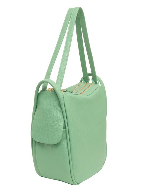 TRIO  Hammered leather satchel backpack green - Women’s Bags