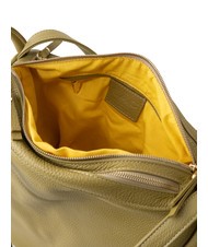 LESAC TRIO  Hammered leather satchel backpack mustard - Women’s Bags - 8