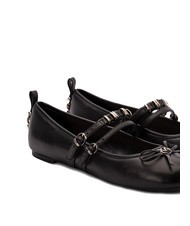 PINKO GIOIA Leather ballerinas with two straps black limousine - Women&rsquo;s shoes - 4