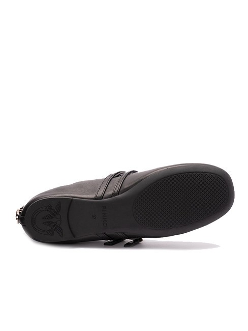 GIOIA Leather ballerinas with two straps black limousine - Women&rsquo;s shoes