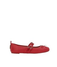 PINKO GIOIA Leather ballerinas with two straps red - Women&rsquo;s shoes - 2