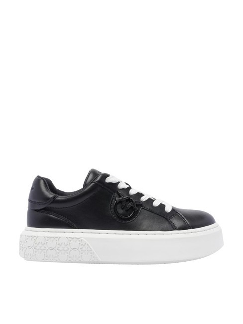 YOKO Leather platform sneakers black limousine - Women’s shoes