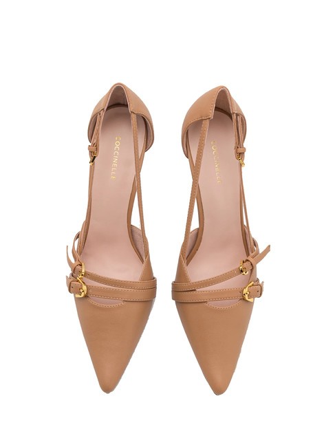 FERNANDA Leather d&eacute;collet&eacute; with straps skin - Women&rsquo;s shoes
