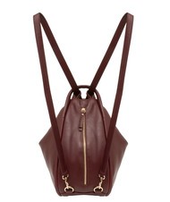 LESAC TRIO Nappa leather satchel backpack dark burgundy - Women’s Bags - 2