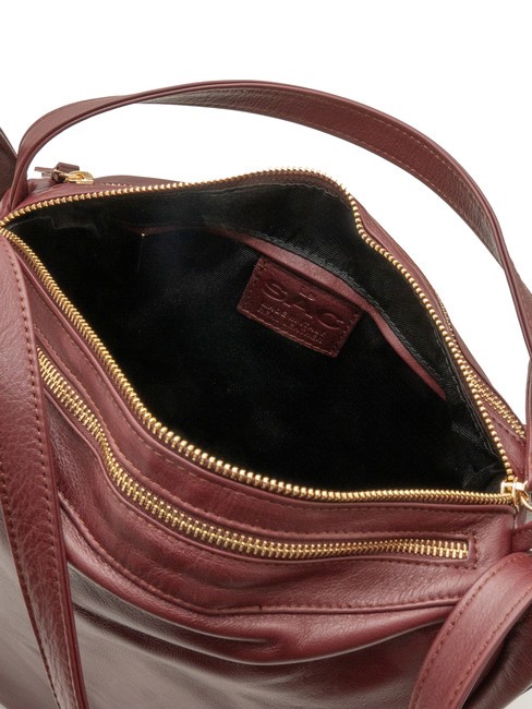 TRIO Nappa leather satchel backpack dark burgundy - Women’s Bags