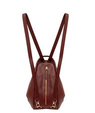 LESAC TRIO Nappa leather satchel backpack Bordeaux - Women’s Bags - 2