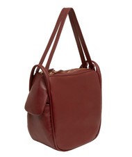 LESAC TRIO Nappa leather satchel backpack Bordeaux - Women’s Bags - 3