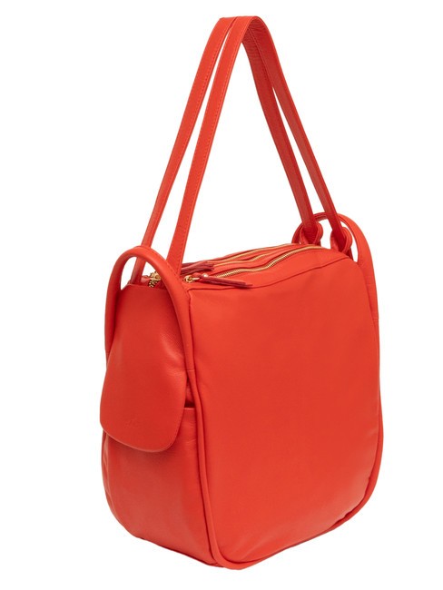TRIO Nappa leather satchel backpack red30 - Women’s Bags