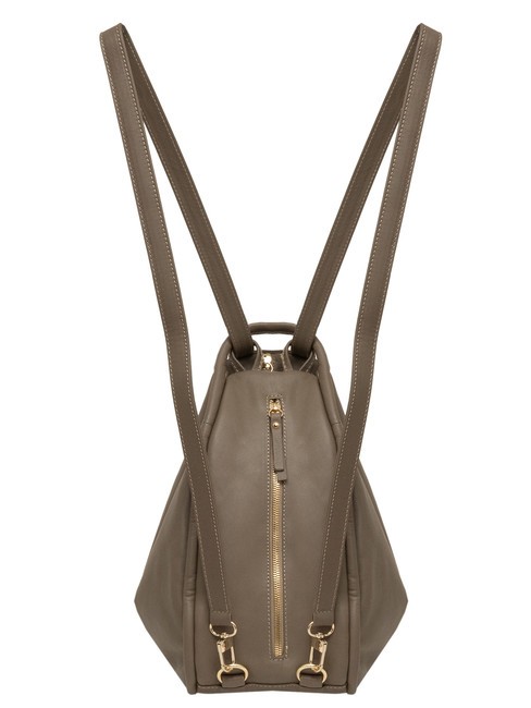 TRIO Nappa leather satchel backpack mud - Women’s Bags