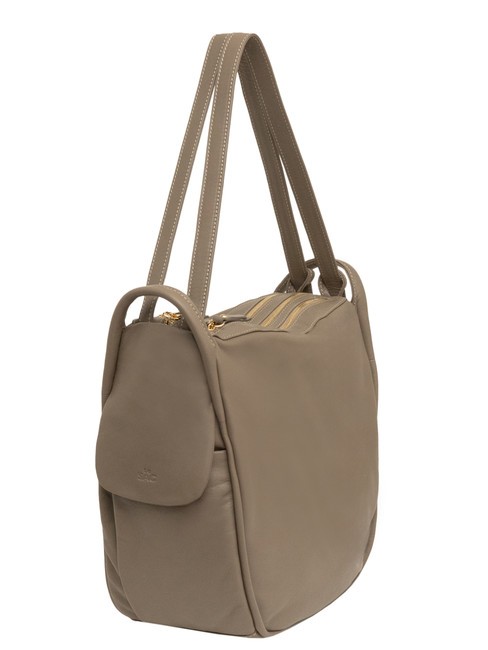 TRIO Nappa leather satchel backpack mud - Women’s Bags