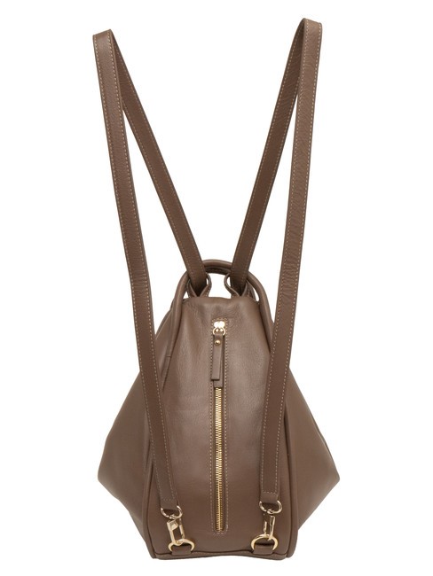 TRIO Nappa leather satchel backpack brown - Women’s Bags